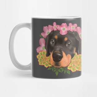 Piper with Dogwood and Aeonium Mug